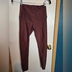 634 Fanka burgundy Body Sculpt Leggings Reversible Wear